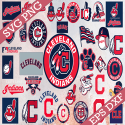 Bundle 35 Files Cleveland Indians Baseball Team svg, Cleveland Indians Svg, MLB Team  svg, MLB Svg, Png, Dxf, Eps, Jpg