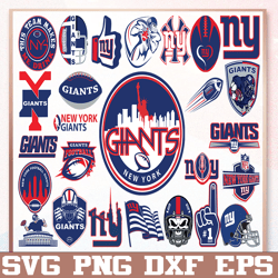 Bundle 26 Files New York Giants Football team Svg, New York Giants Svg, NFL Teams svg, NFL Svg, Png, Dxf, Eps