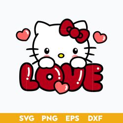 Love Hello Kitty SVG, Kitty Valentine SVG, ValentineDay SVG