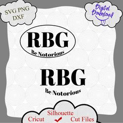 RBG Be Notorious svg, Ruth Bader Ginsburg svg, I Dissent Sticker, hight quality svg, 300dp PNG, Ginsburg svg, Ruth Bader