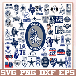 Bundle 50 Files Dallas Cowboys Football Teams Svg, Dallas Cowboys svg, NFL Teams svg, NFL Svg, Png, Dxf, Eps