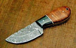 Custom Handmade Damascus Steel Skinner Knife, Hunting Skinner, Fix Blade Knife