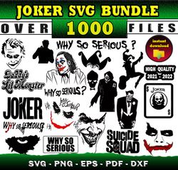 1000 JOKER MEGA SVG BUNDLE - svg, png, dxf files for print & cricut