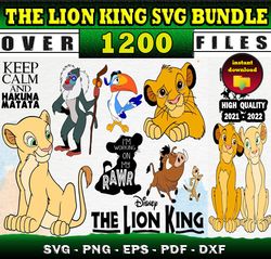 1000 THE LION KING SVG BUNDLE - svg, png, dxf files for print & cricut
