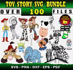 100 TOY STORY  SVG BUNDLE - svg, png, dxf  files for print & cricut