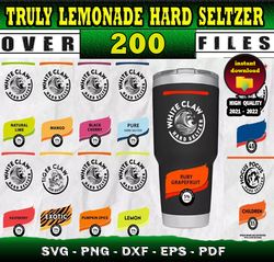200 TRULY LEMONADE HARD SELTZER SVG BUNDLE - svg files for print & cricut