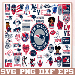 Bundle 50 Files New England Patriots Football Teams Svg, New England Patriots svg, NFL Teams svg, NFL Svg, Png, Dxf, Eps