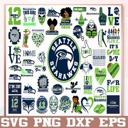 Bundle 50 Files Seattle Seahawks Football Teams Svg, Seattle Seahawks svg, NFL Teams svg, NFL Svg, Png, Dxf, Eps