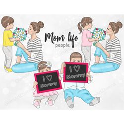 Mom Life People Clipart