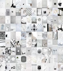 108 PCS White wall collage kit DIGITAL DOWNLOAD | White aesthetic Photo Collage Kit, Photo Wall Collage Set 4x6