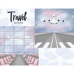 Travel Clipart | Airport Background