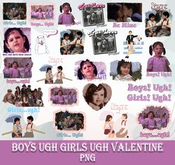 Bundle Boys Ugh Girls Ugh PNG, Valentine Little Rascals PNG, 90's Movie Valentines PNG