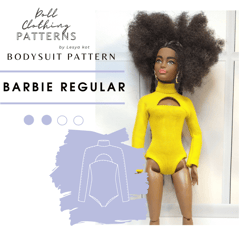 bodysuit sewing pattern for barbie doll, clothing pattern