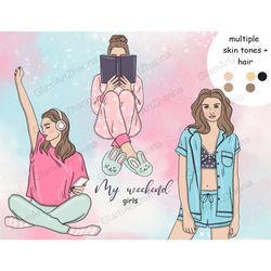 My Weekend Clipart | Girls Planner Graphics Bundle