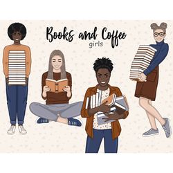 Book Lover Clipart | Reading Illustrations Set