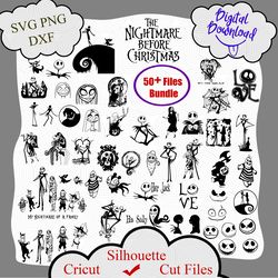 Halloween SVG, Christmas SVG, Nightmare Before Christmas Vector, Jack Skellington svg, Cut File, Silhouette png shirt