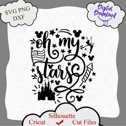 Oh my Stars svg, inspired by Disney svg, 4th of July svg, graphic minnie mouse svg, Fourth of July svg, Fireworks svg