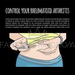 CONTROL RHEUMATOID ARTHRITIS Injection In Stomach Vector Set