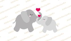 Elephant with mom svg Elephant svg Baby elephant svg Mom and baby svg Elephant clipart Elephant png Baby Elephant png