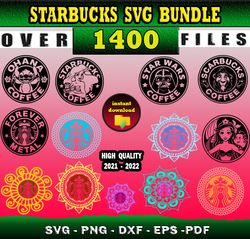 1400 Starbucks Mega Bundle SVG Files for print & Cricut