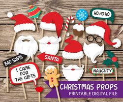 christmas photo props, new year photo booth, santa photo props, santa photo booth props, winter party props, decor