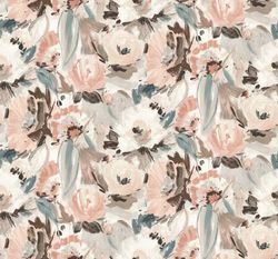 Floral Fabric, Fabric with Blooming Flowers, Cotton Floral Fabric, Meadow Fabric, Pastel Flowers Fabric, Rose Fabric