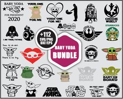 Baby Yoda Bundle SVG, Mandalorian SVG, Yoda Star Wars SVG Digital File