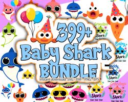 Bundle Baby shark svg, Baby shark cricut svg, Baby shark clipart, Baby shark svg for cricut, Baby shark svg png