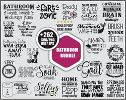 Bathroom Bundle SVG, Bathroom Quote SVG, Farmhouse SVG, Bathroom Sign SVG, Funny Bathroom SVG