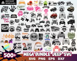 jeep Bundle SVG - Mega jeep svg eps dxf png , cricut , for Cricut, Silhouette, digital download, file cut