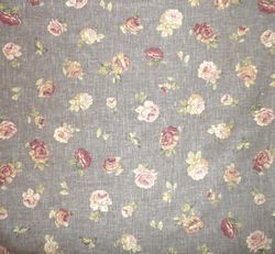 English Roses Fabric, Fabric with Petite Flowers, Linen and Viscose Fabric, Botanical Fabric, Garden Floral Fabric