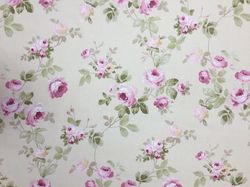 Rose Fabric, Fabric with Roses, Cotton Floral Fabric, Botanical Fabric, Blooming Rose Fabric, Natural Floral Fabric
