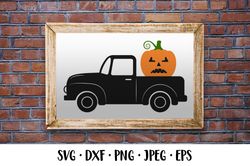 Halloween retro truck SVG. Halloween farmhouse sign