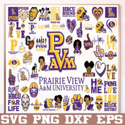 Bundle 56 Files Prairie View Football Team Svg, Prairie View svg, HBCU Team svg, Mega Bundle, Designs, Cricut