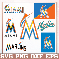 Bundle 7 Files Miami Marlins Baseball Team Svg, Miami Marlins svg, MLB Team  svg, MLB Svg, Png, Dxf, Eps, Jpg