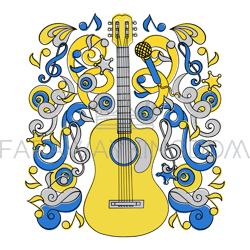 COUNTRY MUSIC HOLIDAY Western Festival Vector Illustration Set
