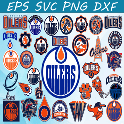 Bundle 35 Files Edmonton Oilers Hockey Team Svg, Edmonton Oilers svg, NHL Svg, NHL Svg, Png, Dxf, Eps, Instant Download