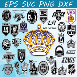 Bundle 33 Files Los Angeles Kings Hockey Team Svg, Los Angeles Kings svg, NHL Svg, NHL Svg, Png, Dxf, Eps