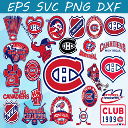 Bundle 25 Files Montreal Canadiens Hockey Team Svg, Montreal Canadiens Svg, NHL Svg, NHL Svg, Png, Dxf, Eps