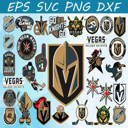 Bundle 30 Files Vegas Golden Knights Hockey Team Svg, Vegas Golden Knights Svg, NHL Svg, NHL Svg, Png, Dxf, Eps
