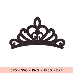 Crown Svg Cute Tiara Dxf File for Cricut