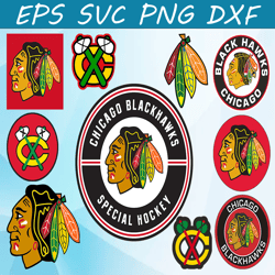 Bundle 10 Files Chicago Blackhawks Hockey Team Svg, Chicago Blackhawks Svg, NHL Svg, NHL Svg, Png, Dxf, Eps