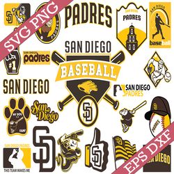 Bundle 21 Files San Diego Padres Baseball Team Svg, San Diego Padres Svg, MLB Team  svg, MLB Svg, Png, Dxf, Eps, Jpg, In