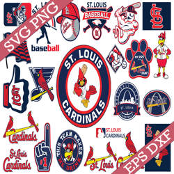 Bundle 23 Files St Louis Cardinals Baseball Team svg, St Louis Cardinals svg, MLB Team  svg, MLB Svg, Png, Dxf, Eps, Jpg