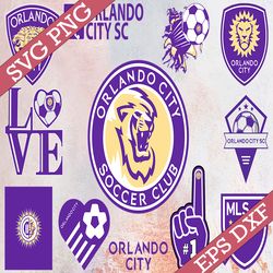 Bundle 12 Styles MLS Orlando City Soccer Team  svg, Orlando City svg, MLS Teams svg, MLS Svg, Png, Dxf, Eps, Instant Dow