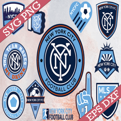 Bundle 12 Styles MLS New York City FC Soccer Team svg, New York City FC svg, MLS Teams svg, MLS Svg, Png, Dxf, Eps, Inst