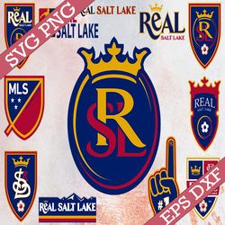 Bundle 12 Styles MLS Real Salt Lake Soccer Team svg, Real Salt Lake svg, MLS Teams svg, MLS Svg, Png, Dxf, Eps, Instant