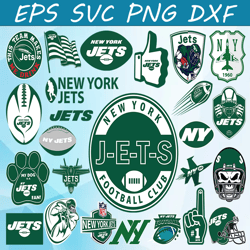Bundle 25 Files New York Jets Football team Svg, New York Jets Svg, NFL Teams svg, NFL Svg, Png, Dxf, Eps