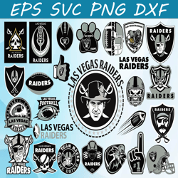Bundle 26 Files Las Vegas Raiders Football team Svg,  Las Vegas Raiders Svg, NFL Teams svg, NFL Svg, Png, Dxf, Eps