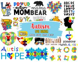 Autism Svg Bundle, Autism Awareness Svg, Autism Quote Svg, Au-Some Svg, Autism Mom Svg, Puzzle Svg